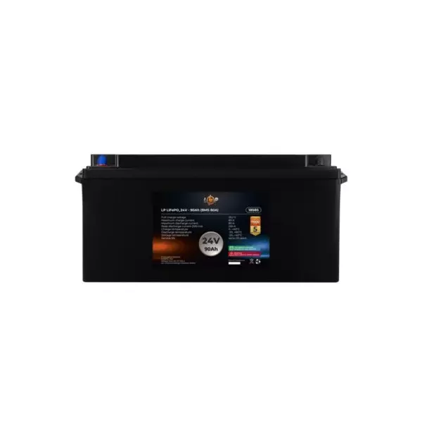 Акумуляторна батарея LP LiFePO4 для ДБЖ 24V (25,6V) – 90 Ah (2304Wh) (BMS 80A) пластик