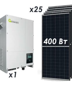 Комплект сетевой СЭС 10 кВт «Эконом» (Growatt 10000 UE + Risen)