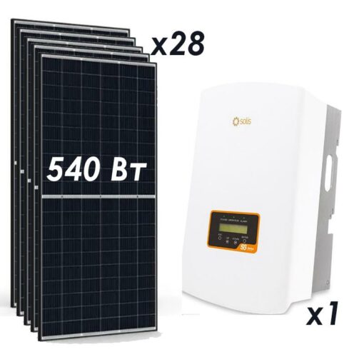 Комплектация сетевой СЭС 10 кВт «Стандарт» (Solis + JA Solar)
