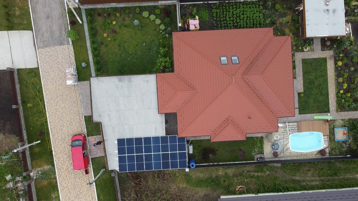 Гибридная солнечная электростанция в Киевской области 12 кВт